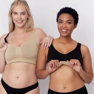 Seamless Comfort Bra - Black and Tan